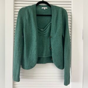 Madewell Cropped Cardigan and Sweater Cami